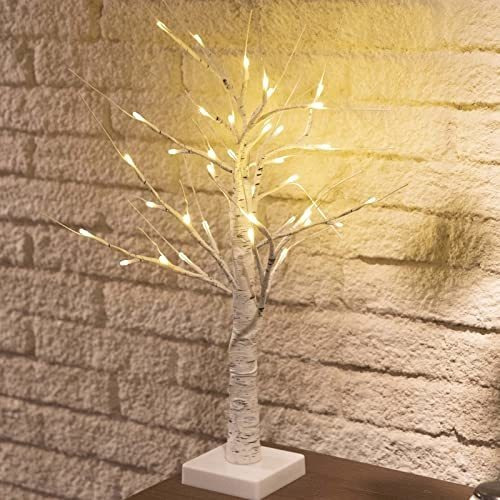 Cosywarm 2ft 24 Led Árbol De Abedul Luz, Usb Y Jxm3z