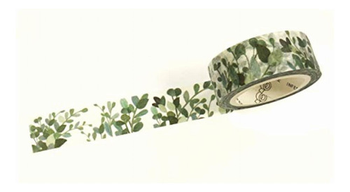 Wrapables Flowers And Greens Masking Tape, 15mm X 7m Dark