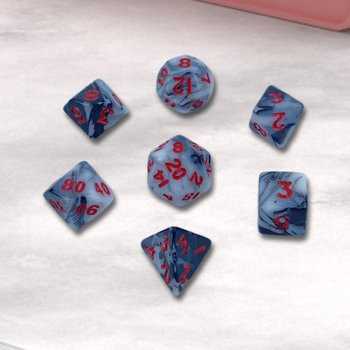 Juego De Dados De Acrílico De 7 Piezas, Dados Multicolores
