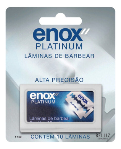 Lâmina De Barbear Blister Com 10 Enox 1749
