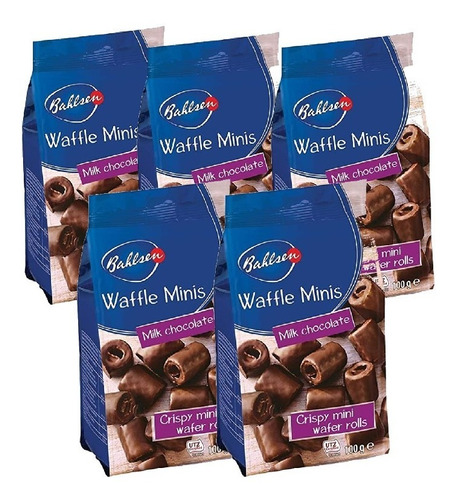 5x Biscoito Bahlsen Chocofriends Waffle Minis 100g