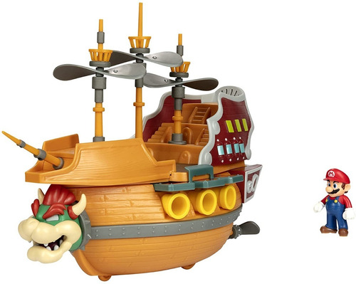 Set De Lujo Super Mario: Barco Dirigible Bowser Con Sonidos