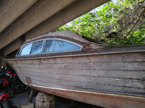 Lancha De Madera Antigua
