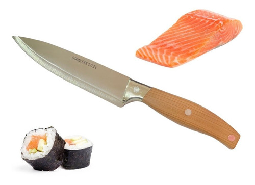 Cuchillo Sushi Pescado Sashimi Con Filo Japones Profesional