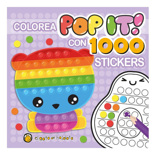 Libro Infantil Colorea Pop It Con 1000 Stickers - Osito