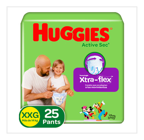 Pants Active Sec Talla Xxg 25unds Huggies