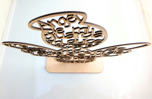 Imagen 3 de 4 de Ángel De La Guarda - Souvenir - 30cm - Mdf / Fibrofacil