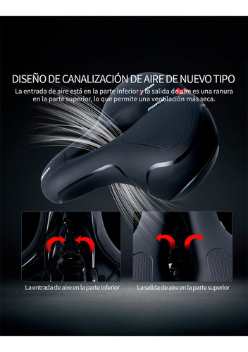 -de Asiento Bicicleta Sillín Cojín Suave Impermeable