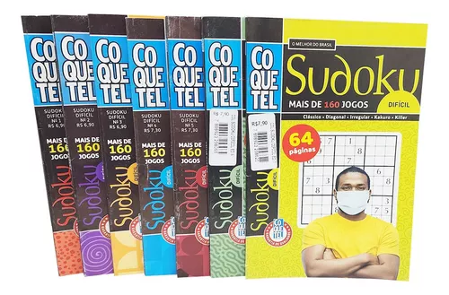 Livro Jogo Sudoku Importado Nível Fácil Médio e Difícil