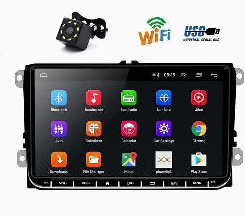 Imagen 1 de 9 de Auto Estéreo Con Pantalla 9in Wifi Android Y Gps Para Vw