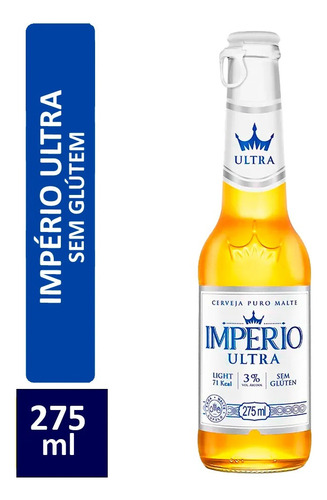 Cerveja Império Ultra Light Low Carb Sem Glúten 275ml (12un)
