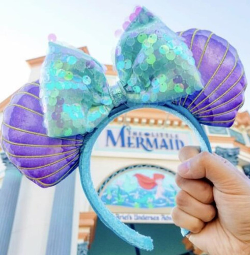 Disney Diadema Ariel Orejas Minnie Mouse Little Mermaid