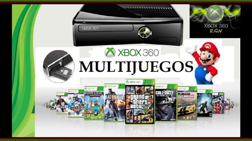 Consola Xbox 360 Multijuego Rgh Hdd320gb 1 Control Alambrico Color Negro