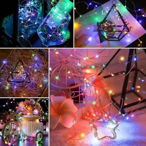 10 Piezas Cadena De Luces Hadas Con Pilas 1m 10 Led