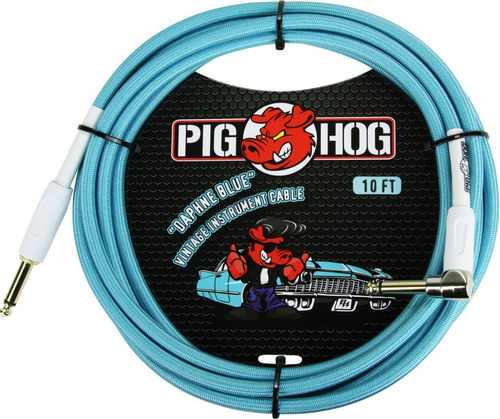 Pig Hog Pch10dbr Cable Plug Angular De Tela De 3 Metros