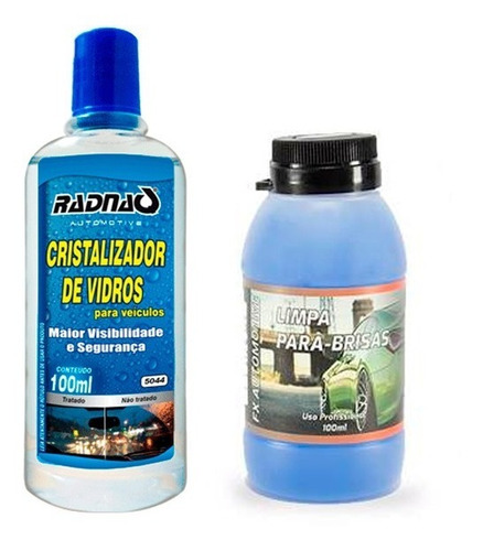 Kit Cristalizador De Vidros + Limpa Pára Brisa