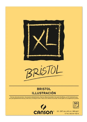 Libreta Canson Xl Bristol Ilustracion Liso A3 30x42cm 50h 