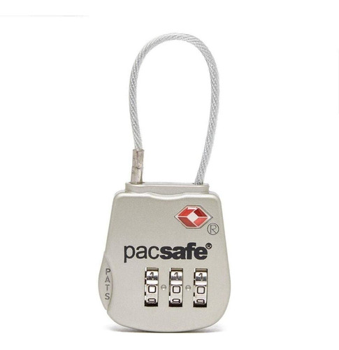 Pacsafe Prosafe 800tsa Aceptado 3-dial Cable Lock, Plateado)