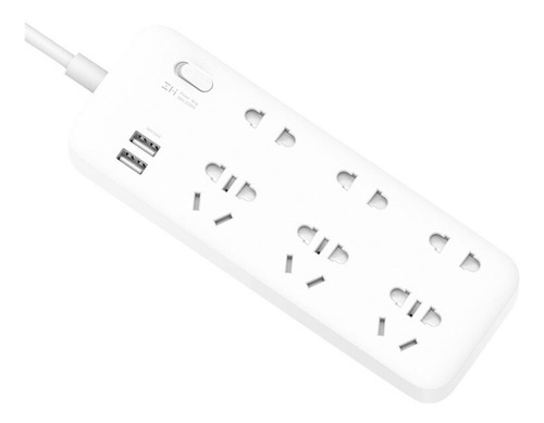 Imagen 5 de 6 de Xiaomi Zmi 18w Power Strip 1.8m 6 Ac Sockets 2 Usb Smart Bla