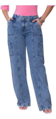 Jeans Bellota Palazzo Tyt : Bota Ancha Y Push Up En Azul 