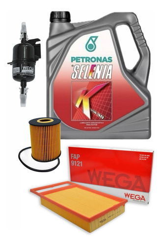 Aceite Selenia 15w40 + Kit Filtros Fiat Palio 1.6 16v Etorq