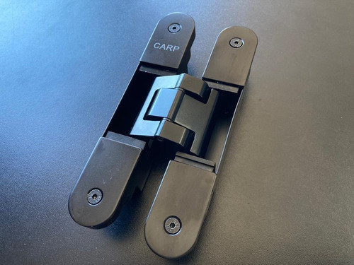 Dobradiça Invisível Oculta 160mm Inox Preta 3d - Uma Peça