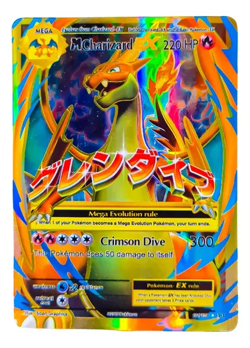 Carta Pokemon Tcg Mega Charizard X / Cartinha Mega Charizard