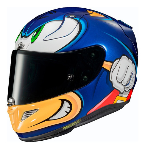 Capacete Hjc Rapha 11 Sonic Sega Esportivo Carbono Moto Gp Cor Azul Tamanho do capacete 59
