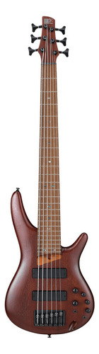 Ibanez Sr506e-bm Bajo Eléctrico 6 Cuerdas Natural Caoba Acabado del cuerpo Mate Color Brown mahogany