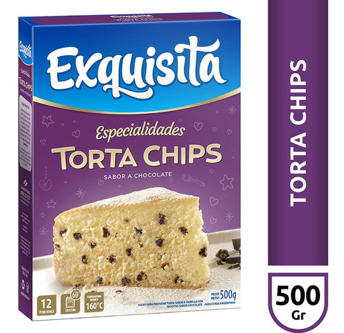 Bizcochuelo Exquisita Sabor Vainilla Con Chips X 500 Gr