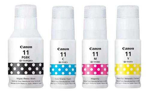 Tinta Original Canon Gi-11  Pack X4 Color  Pixma G2160 G3160