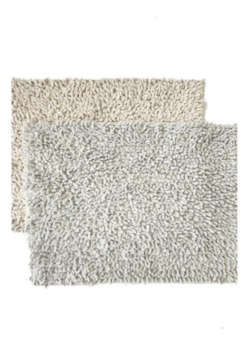 Alfombra Shaggy De Baño Algodón Rectangular 60x40 Cm