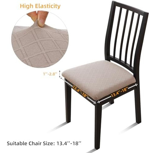 Juego De 6 Fundas Impermeables Para Sillas De Comedor, Funda