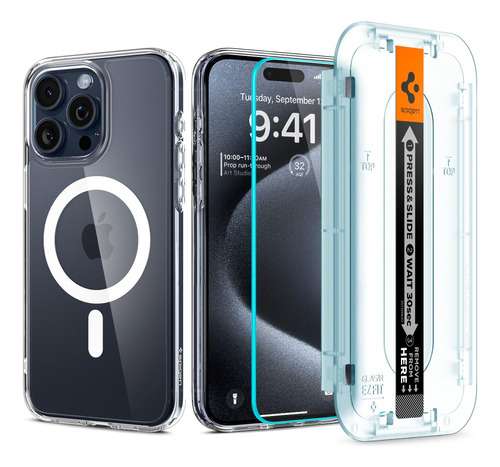 Funda Spigen Para iPhone 15 Pro Max Magnetic Optik Armor