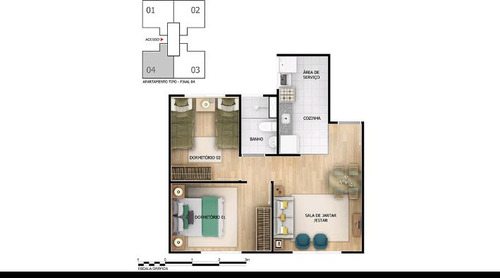 Apartamento Com Dois Quartos