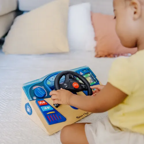 Melissa & Doug Tablero De Mandos Interactivo | Volante De Juguete Con GPS, Radio Y Efectos, Sin Pantallas, Para Niños De 3 A 7 Años