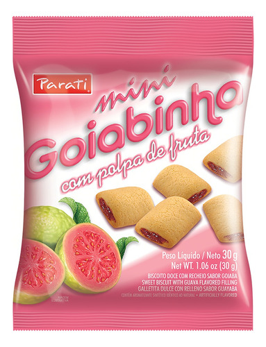Biscoito Parati Mini Biscoito de goiabinha com palpa de fruta 30 g