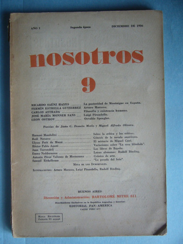 Revista Literaria Nosotros N° 9 / Año 1936