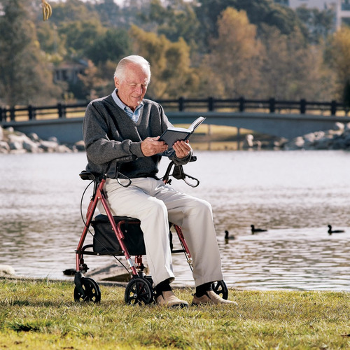 Rollator Walker Carex Com Altura Ajustável Com Assento De 25