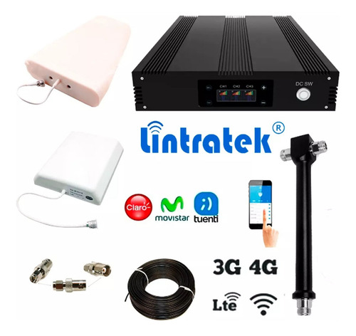 Kit Amplificador Señal Celular 3g 4g Movi Claro 6 Antenas P.