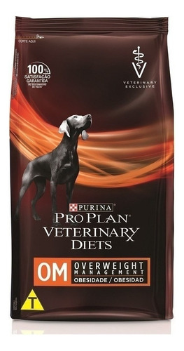 Alimento Pro Plan Veterinary Diets OM Obesity Management para cão adulto todos os tamanhos sabor mix em sacola de 7.5kg