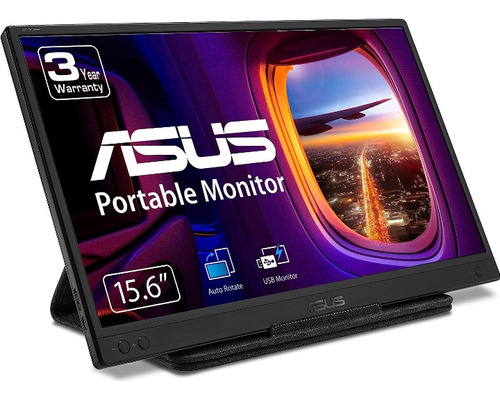 Monitor portátil Asus Zenscreen MB166b 15.6 portátil LCD Ips cor preto