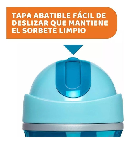 Imagen 5 de 9 de Vaso Antiderrame Sorbete Chicco Sport Cup 14m+ Azul