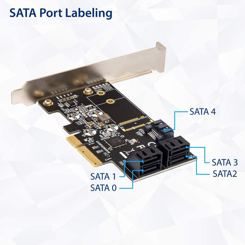 I / O Crest Tarjeta Controladora Interna De 5 Puertos Sata I