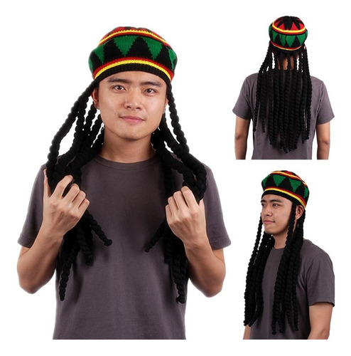 Gorro Rhasta Rasta De Jamaica, Tejido A Ganchillo, Estilo Re