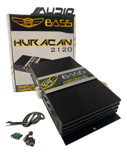 Amplificador 2 Canales Para Medios Huracan2120 Dbbass Color Negro