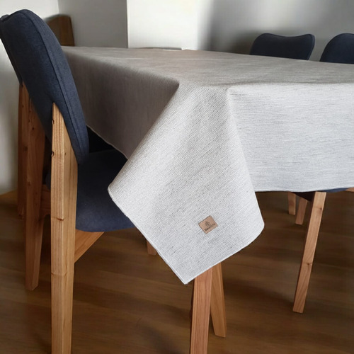 Mantel Impermeable Antimanchas Ecocuero Texturado 180x140 Arena Texturado