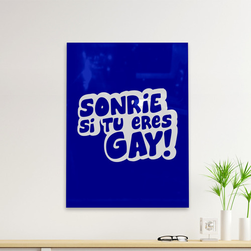 Cuadro Deco Sonrie Si Tu Eres Gay! (d0937 Boleto.store)