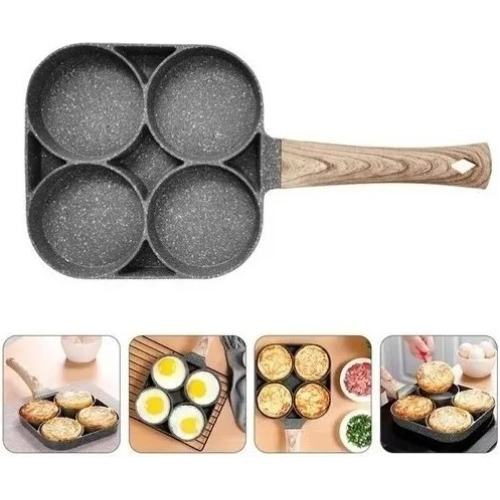 Sarten Antiadherente 4 Puestos Para Huevos Arepas Pancakes