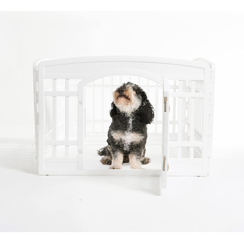 Pet Playpen Iris Usa 24 Exercise De 4 Painéis Com Porta Para